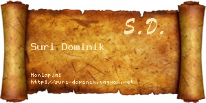 Suri Dominik névjegykártya