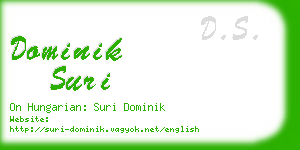 dominik suri business card
